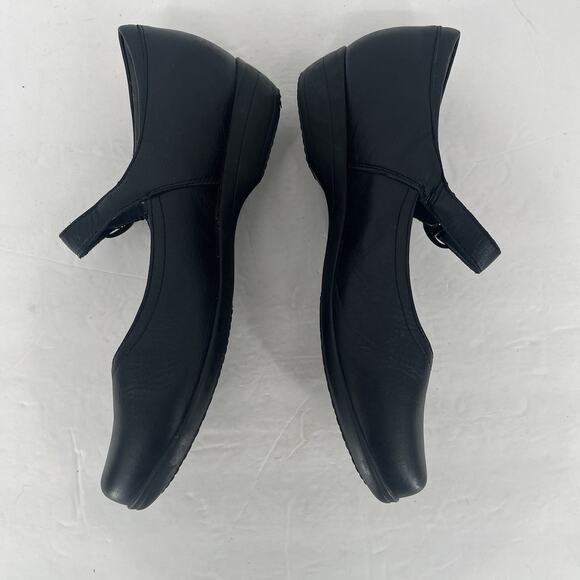 Dansko Womens SZ 40 US 9-9.5 Fawna Black Leather Mary Jane Shoes Leather Comfort - Picture 4 of 9